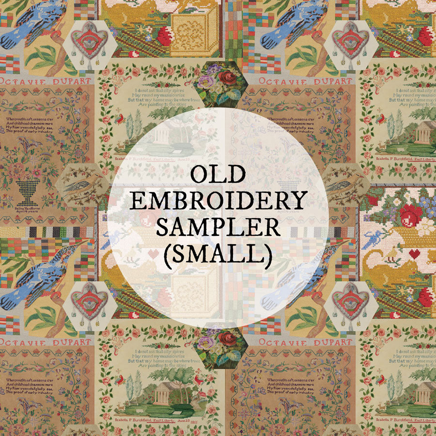 Fabric : Old embroidery sampler small