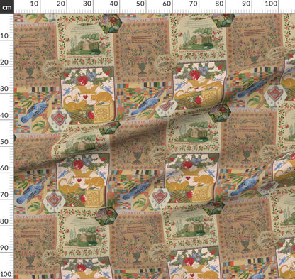 Fabric : Old embroidery sampler