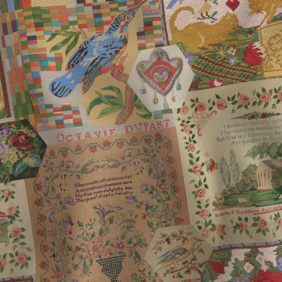Fabric : Old embroidery sampler