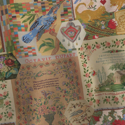 Fabric : Old embroidery sampler