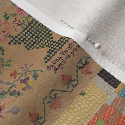 Fabric : Old embroidery sampler