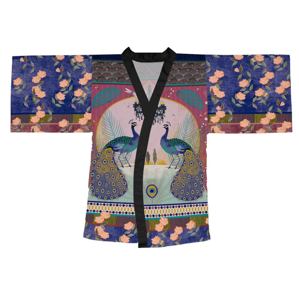 RTS Peacock Paradise kimono robe