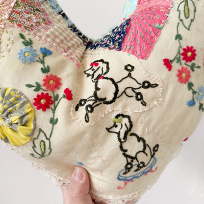 Handmade Heart: Playful Poodles cushion