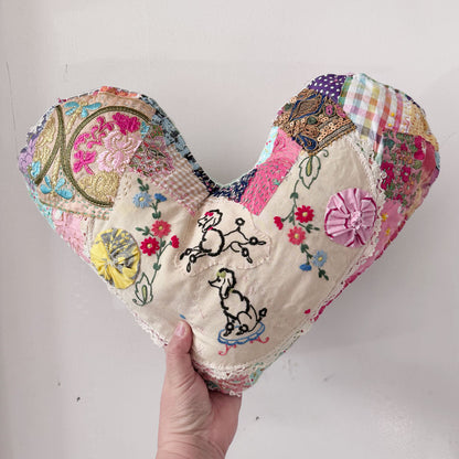 Handmade Heart: Playful Poodles cushion