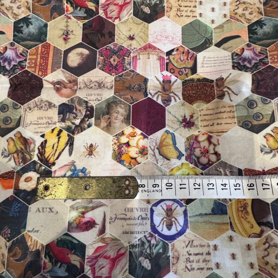 RTS Hexagon bees small fabric