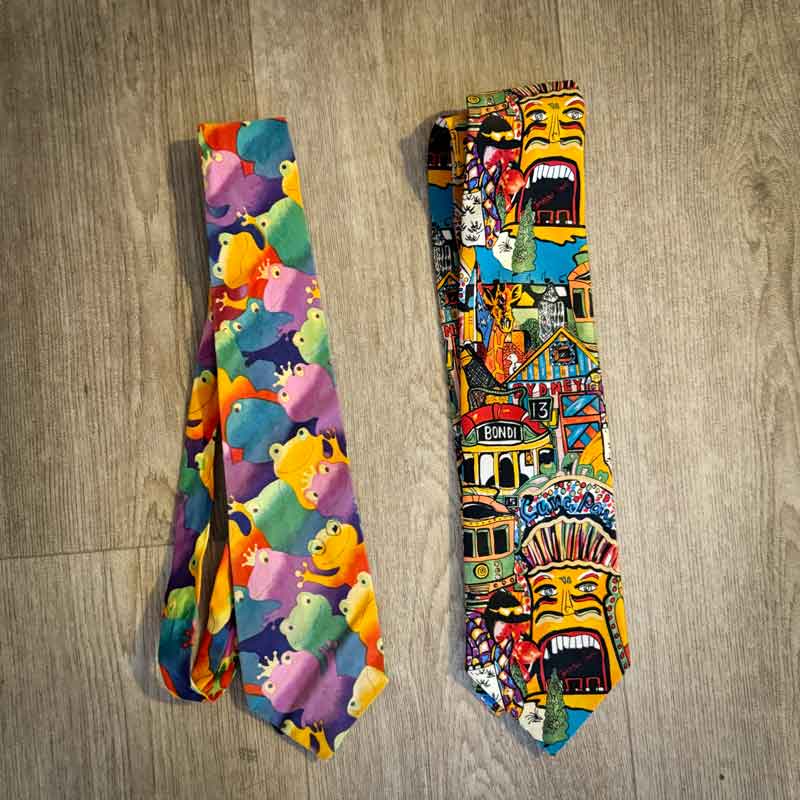 Retro colourful ties