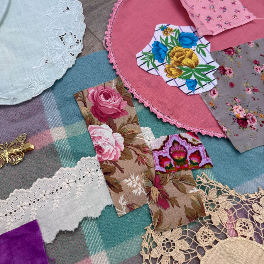 Slow stitch Rosie Round fabric pack