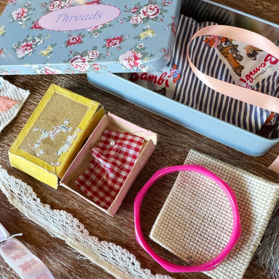 Sewing ephemera and trinket tin 6