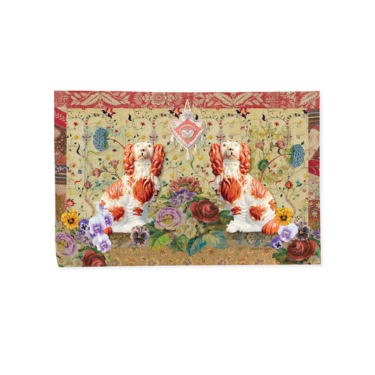 Mini cotton panel : Staffordshire dogs