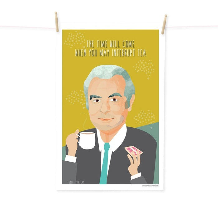 Gough Whitlam The Time Will Come tea towel