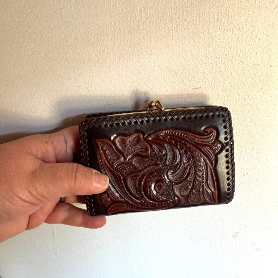 Tooled leather wallet