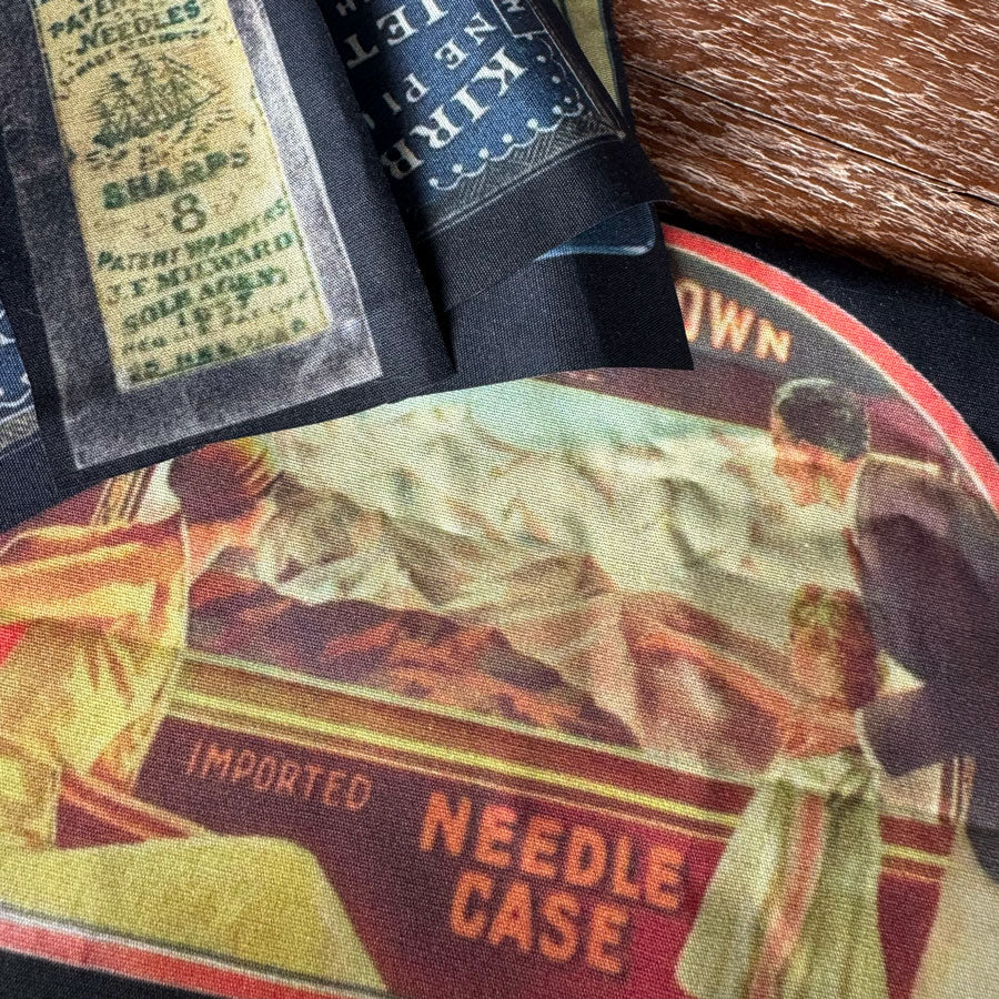 Sewing vintage fussy cut fabric pack