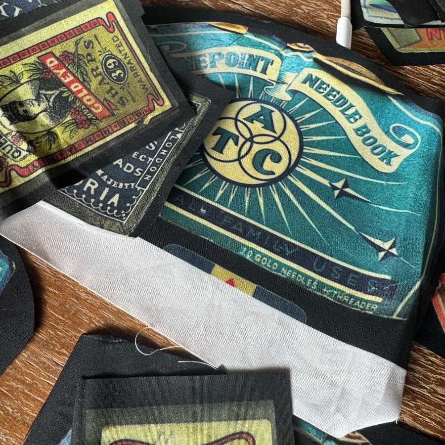 Sewing vintage fussy cut fabric pack