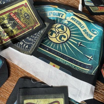 Sewing vintage fussy cut fabric pack