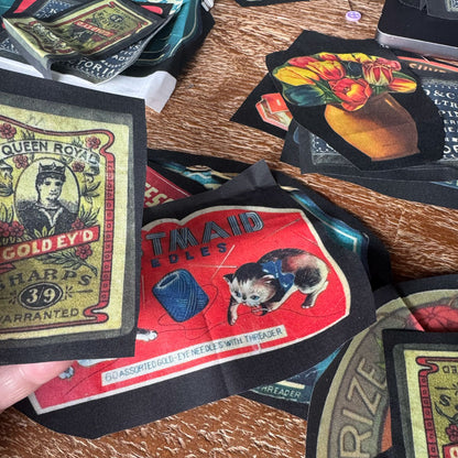 Sewing vintage fussy cut fabric pack