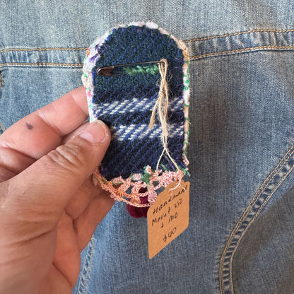 Velvet lady brooch