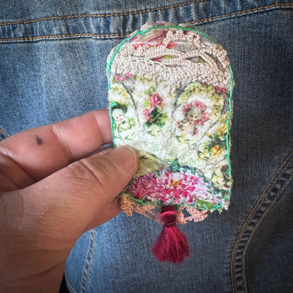 Velvet lady brooch