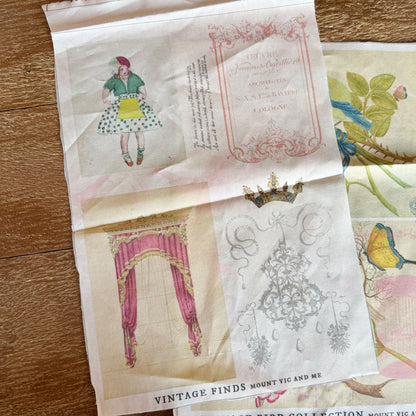 Vintage finds cotton poplin panel