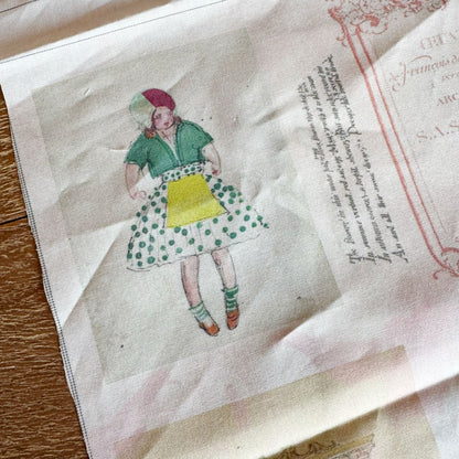 Vintage finds cotton poplin panel