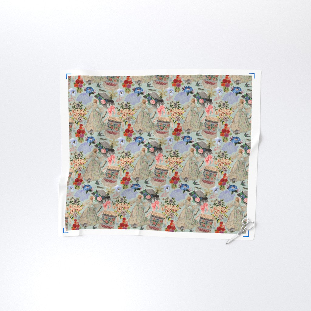 Fabric : Vintage Romance duck egg blue