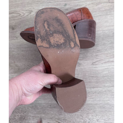 sz 38 Witchery croc heeled loafers