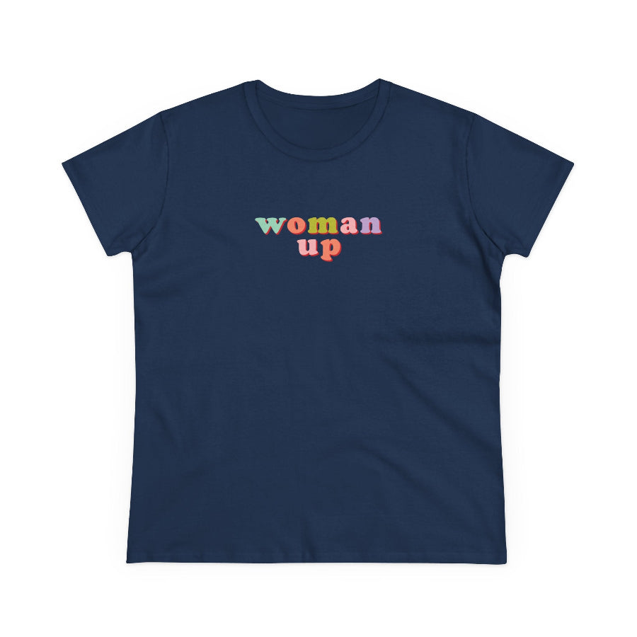 Woman Up typographic semi-fit t shirt