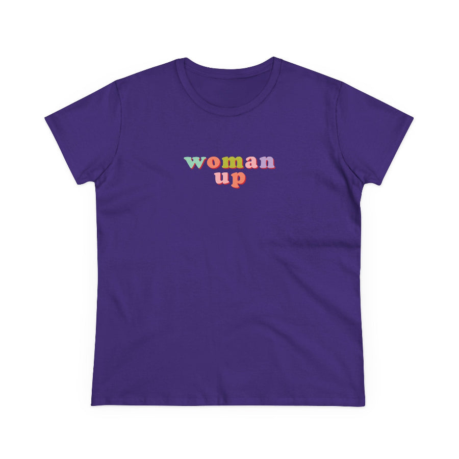 Woman Up typographic semi-fit t shirt