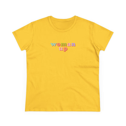 Woman Up typographic semi-fit t shirt