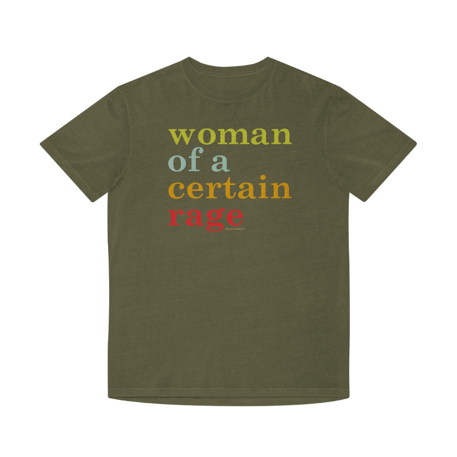 Woman of a certain rage faded t shirt
