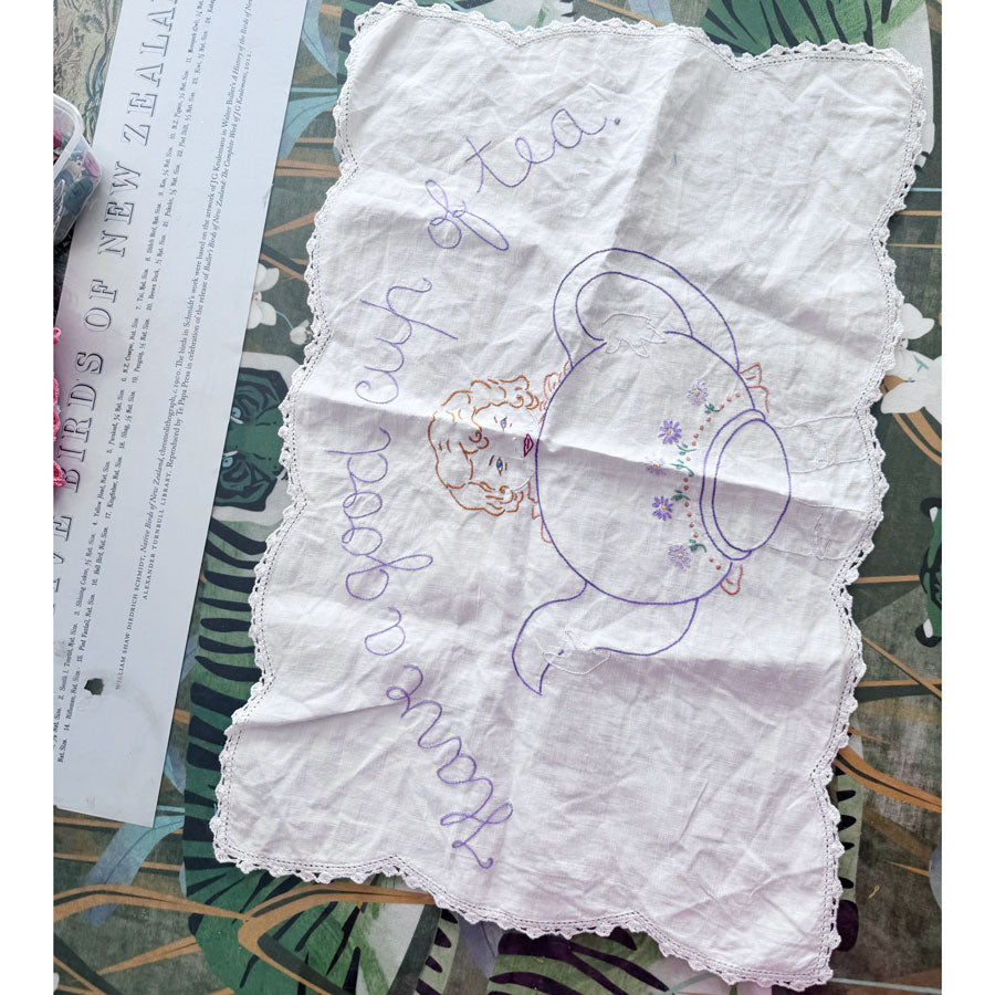 A good cup of tea doily