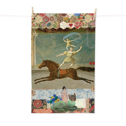 Acrobats tea towel