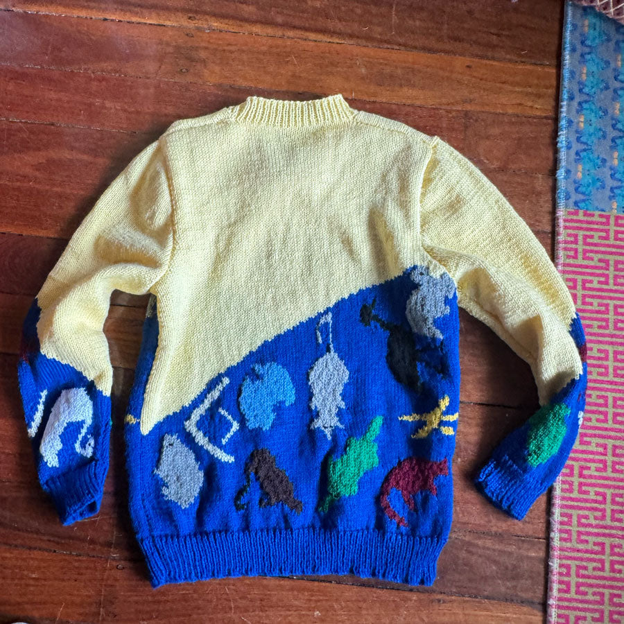 Australian Animals hand knit jumper