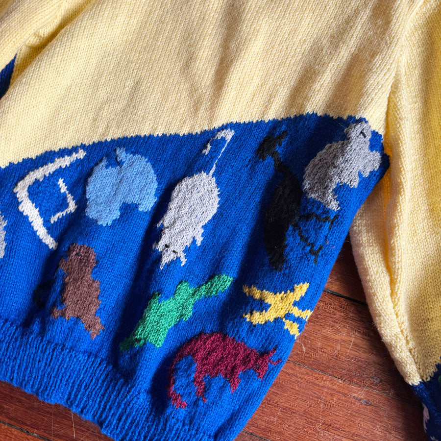 Australian Animals hand knit jumper