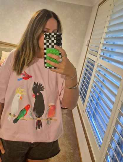 Australian birds classic cotton t shirt