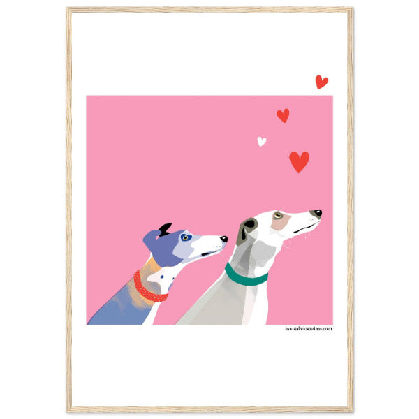 Greyhound Love Framed Poster