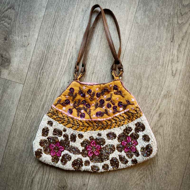 Pretty floral beaded bag