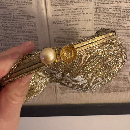 Vintage beaded clutch bag