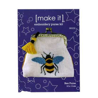 Embroidery purse kit bee