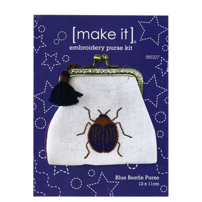 Embroidery purse kit beetle