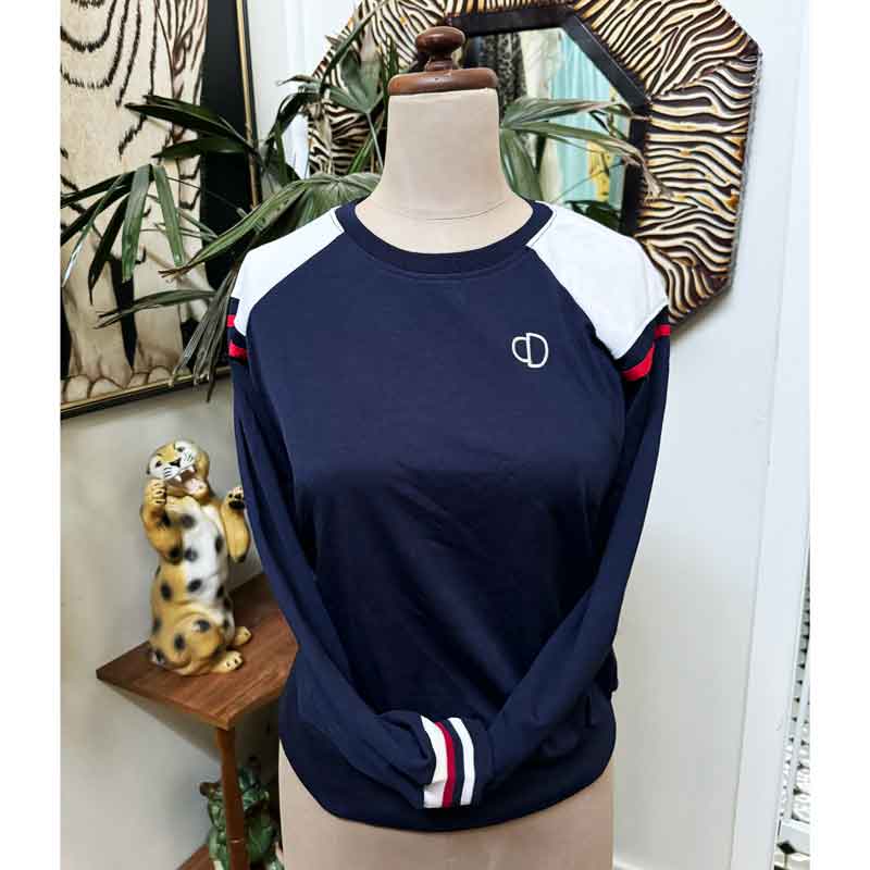 sz S M Biba x Tess navy top