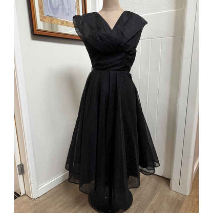 sz XS black organza ball dress