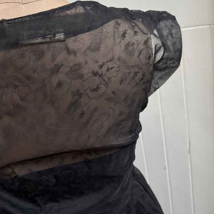 sz XS black organza ball dress