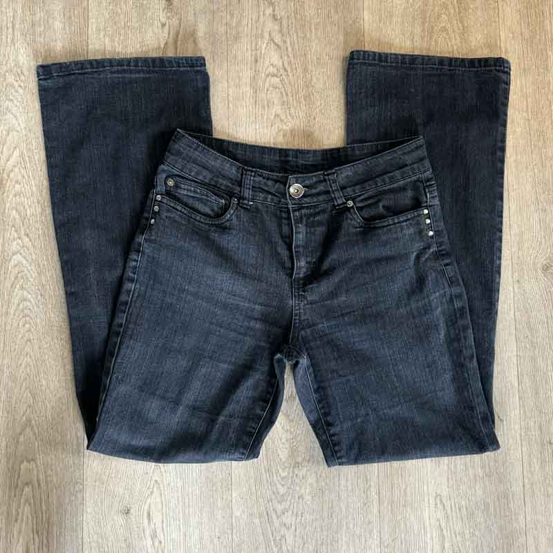 sz ? black denim boot cut jeans