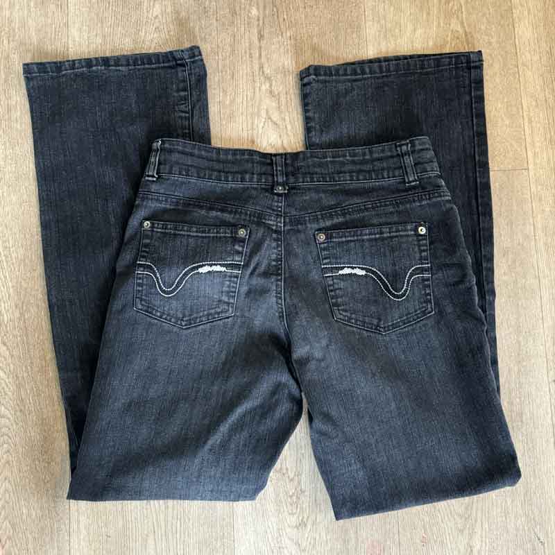 sz ? black denim boot cut jeans