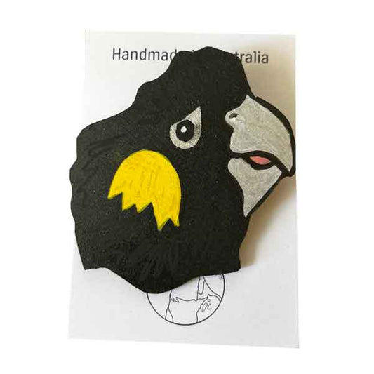 Black Cockatoo Bird brooch