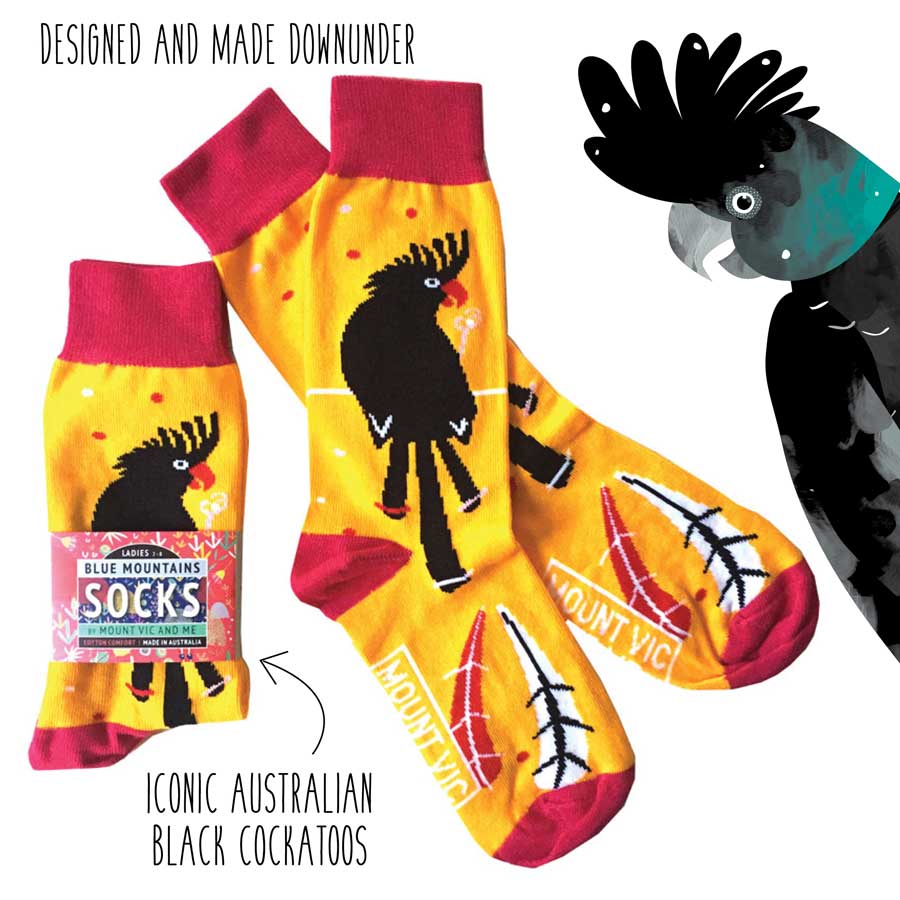 Black Cockatoo socks
