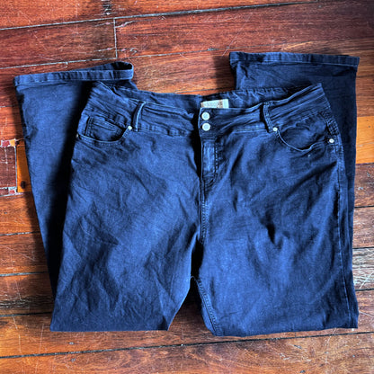 sz 22 black bootcut jeans