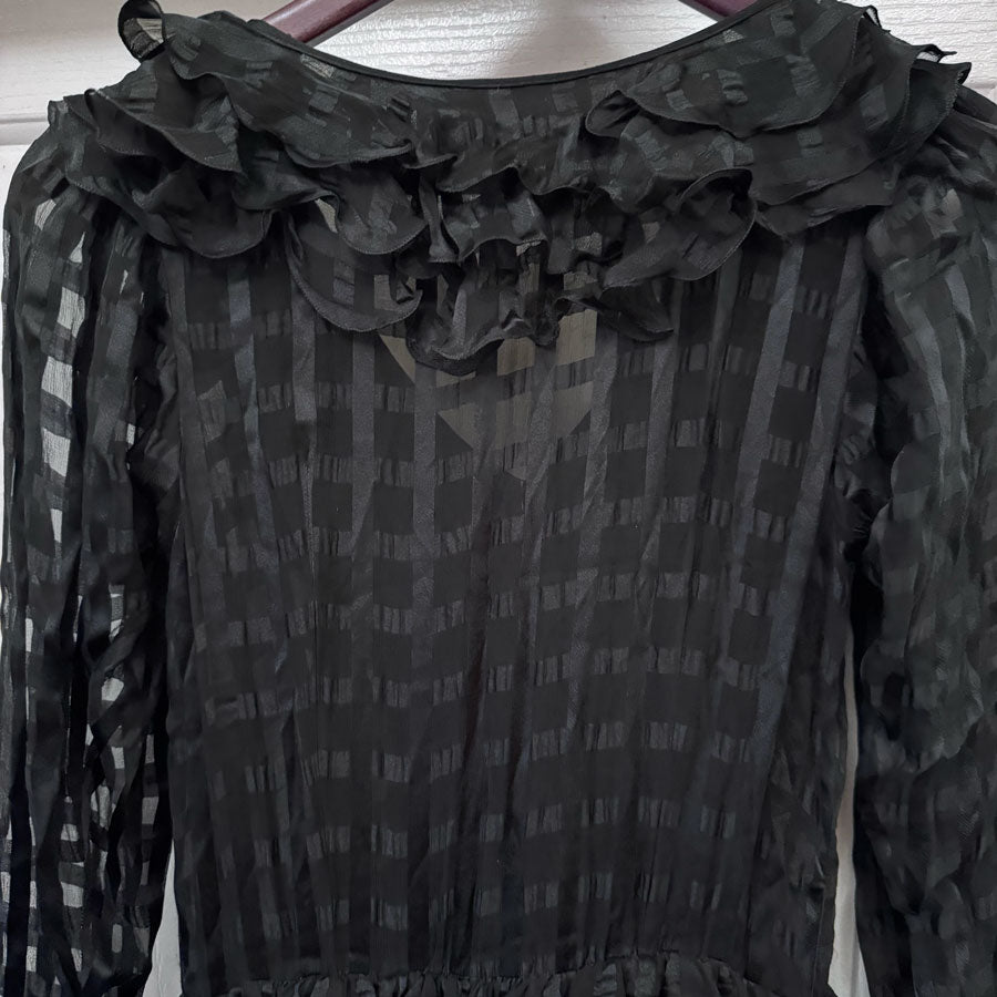Designer Hanae Mori black cocktail dress