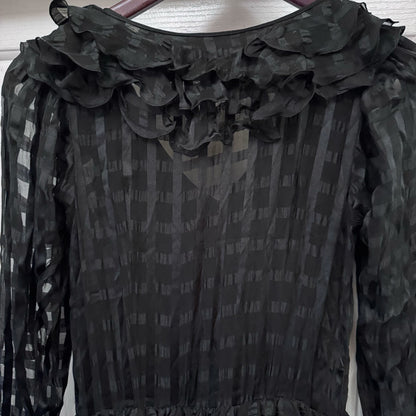 Designer Hanae Mori black cocktail dress