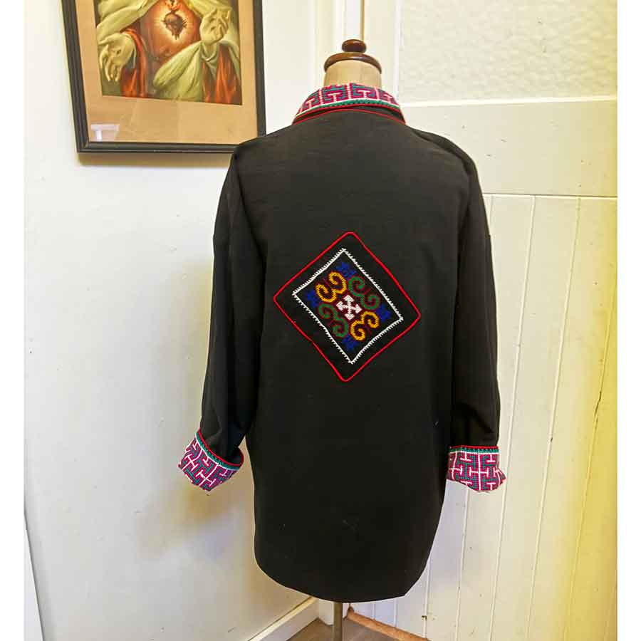 Stylish reversible embroidered jacket